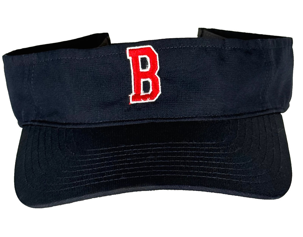 Boston Red Sox Visor Hat Richardson 168 Navy Red B Logo Adjustable